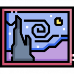 icon of starry night painting