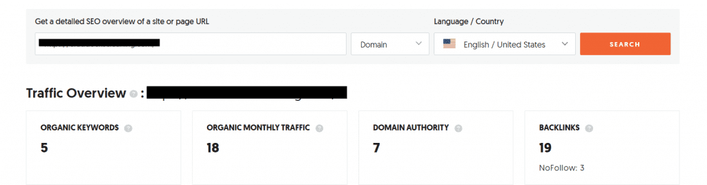 ubersuggest traffic estimation tab overview