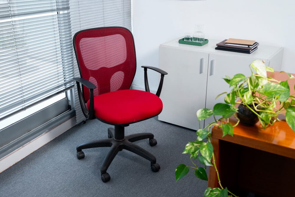 red office chair