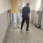 Floor cleaning in healthcare clinic in Arlington TX