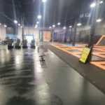 Rubber floor cleaning in indoor playground in Arlington TX