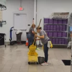 Floor cleaning in storage area of retail chain in fort worth tx