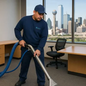 Carpet cleaning in Dallas office building