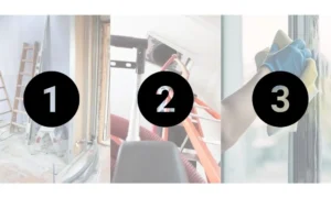 Three phases of post construction cleaning