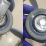 Replacing wheels on metal IVR poles in DFW medical facility