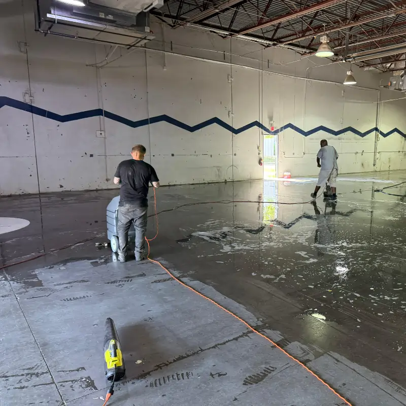 Commercial floor cleaning - floor cleaning in Garland warehouse facility
