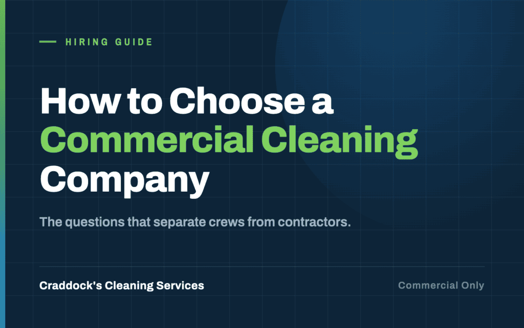 How to choose a commercial cleaning company
